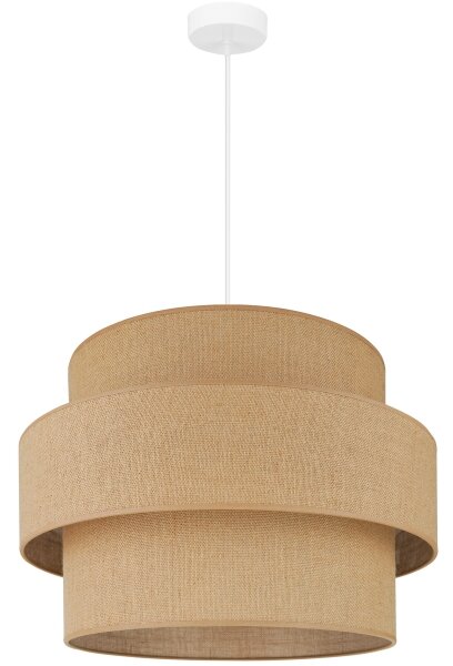 Brilagi - Lampadario a sospensione con filo SPACE YUTE 1xE27/15W/230V diametro 50 cm beige/bianco