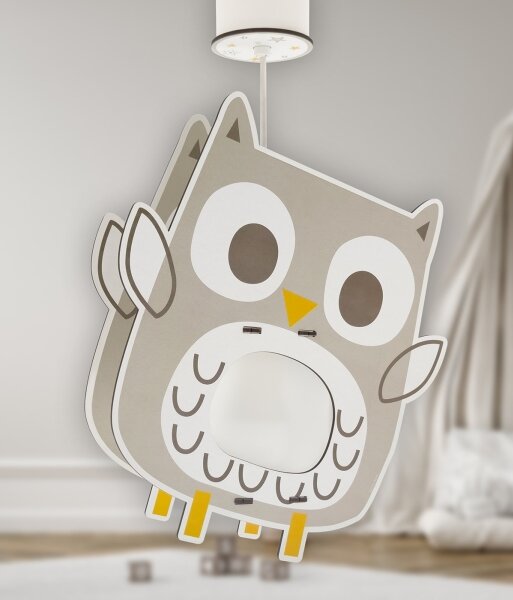 Dalber 63397 - Lampadario per bambini OWL 1xE27/15W/230V