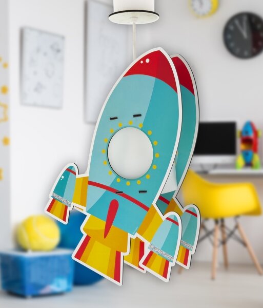 Dalber 63357 - Lampadario per bambini ROCKET 1xE27/15W/230V