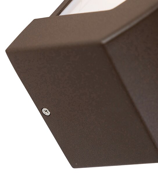 Applique da parete moderna marrone ruggine IP44 - Hurricane 1