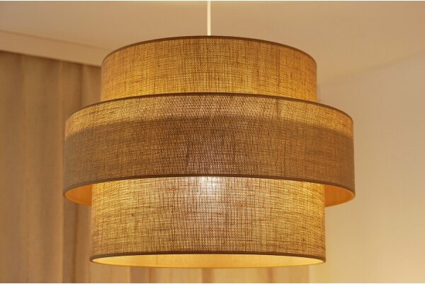 Brilagi - Lampadario a sospensione con filo SPACE YUTE 1xE27/15W/230V diametro 50 cm beige/bianco