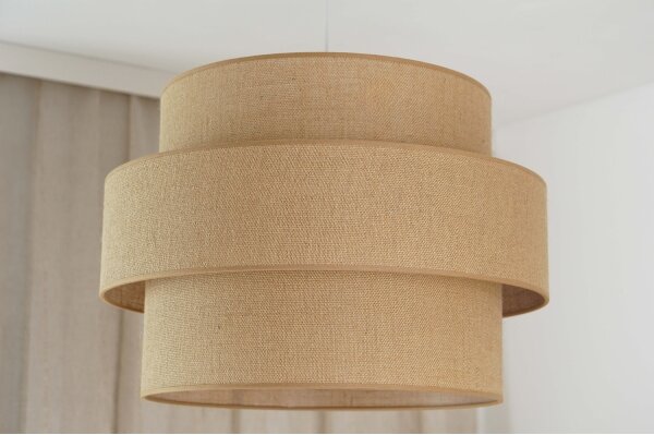 Brilagi - Lampadario a sospensione con filo SPACE YUTE 1xE27/15W/230V diametro 50 cm beige/bianco