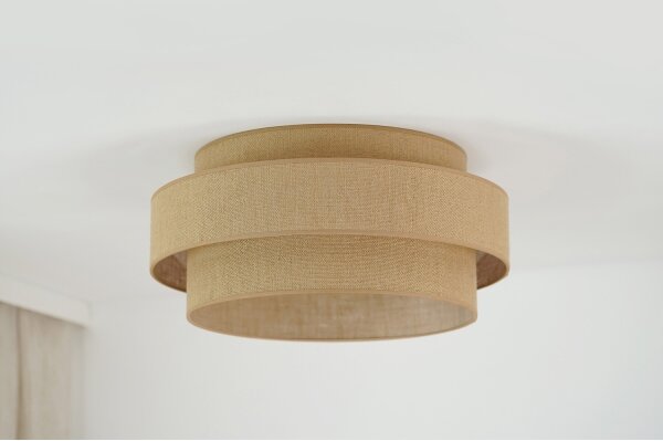 Brilagi - Plafoniera LED SPACE YUTE LED/12W/230V diametro 50 cm beige