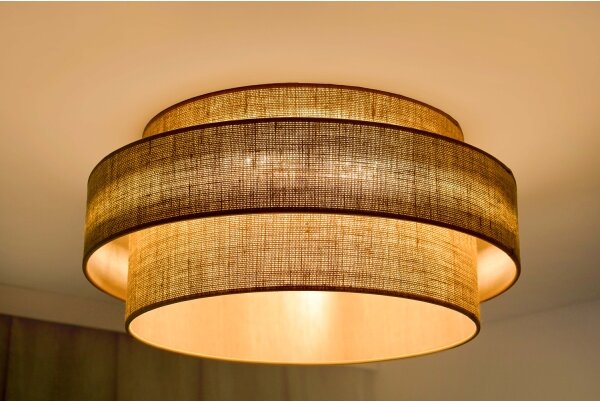 Brilagi - Plafoniera LED SPACE YUTE LED/12W/230V diametro 50 cm beige