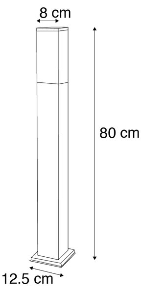 Lampada da esterno moderna grigio scuro con opalino 80 cm IP44 - Malios