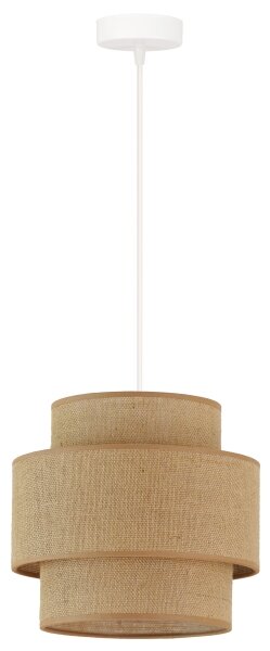 Brilagi - Lampadario a sospensione con filo SPACE YUTE 1xE27/15W/230V diametro 25 cm beige/bianco