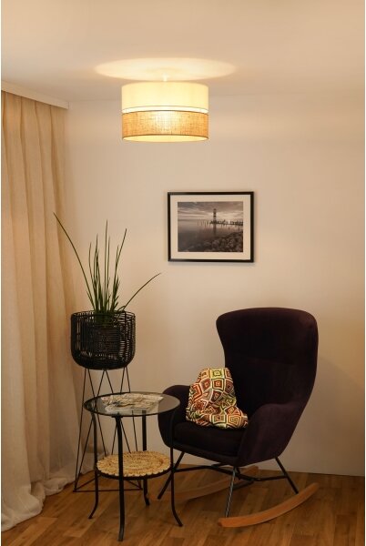 Brilagi - Lampadario a plafone ROYAL YUTE 1xE27/15W/230V diametro 40 cm beige/color crema