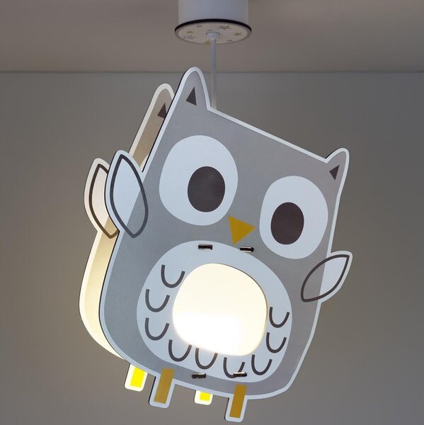 Dalber 63397 - Lampadario per bambini OWL 1xE27/15W/230V
