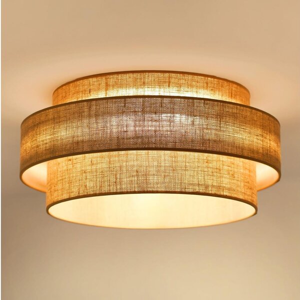 Brilagi - Plafoniera LED SPACE YUTE LED/12W/230V diametro 50 cm beige