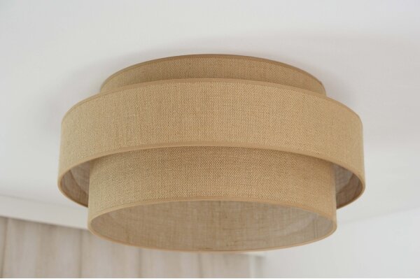 Brilagi - Plafoniera LED SPACE YUTE LED/12W/230V diametro 50 cm beige