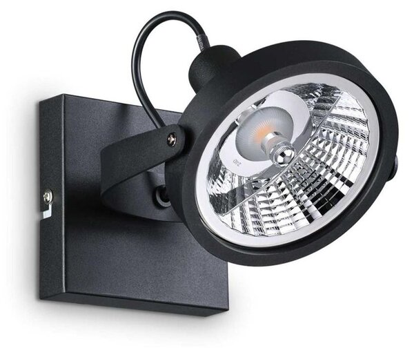 GLIM FARETTO DA SOFFITTO AD 1 LUCE CON LED GU10 ORIENTABILE IN METALLO BIANCO O NERO