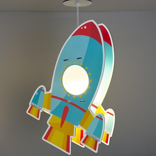 Dalber 63357 - Lampadario per bambini ROCKET 1xE27/15W/230V