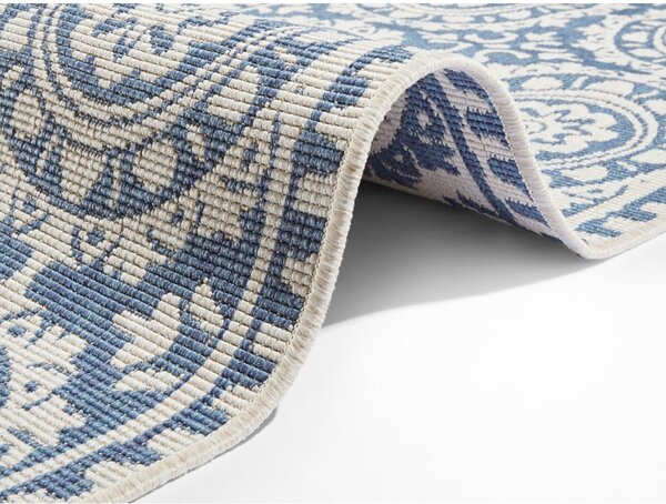 Tappeto da esterno blu e crema , 80 x 250 cm Jardin - NORTHRUGS