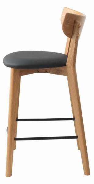 Sedia da bar in legno di quercia Pero - Unique Furniture