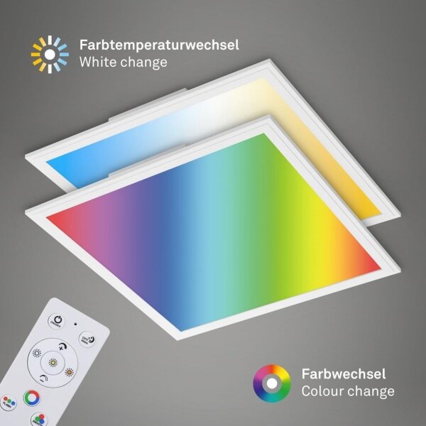 Briloner 7152-016-LED RGB Pannello fisso dimmerabile COLOUR LED/24W/230V 3000-6500K+RC