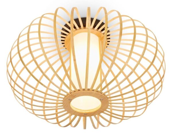Briloner 3759011 - Plafoniera 1xE27/10W/230V diametro 40 cm bambù