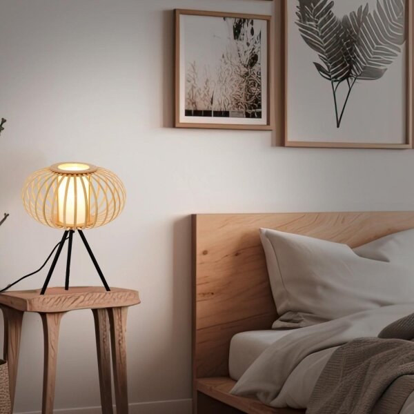 Briloner 7759011 - Lampada da tavolo 1xE27/10W/230V bambù