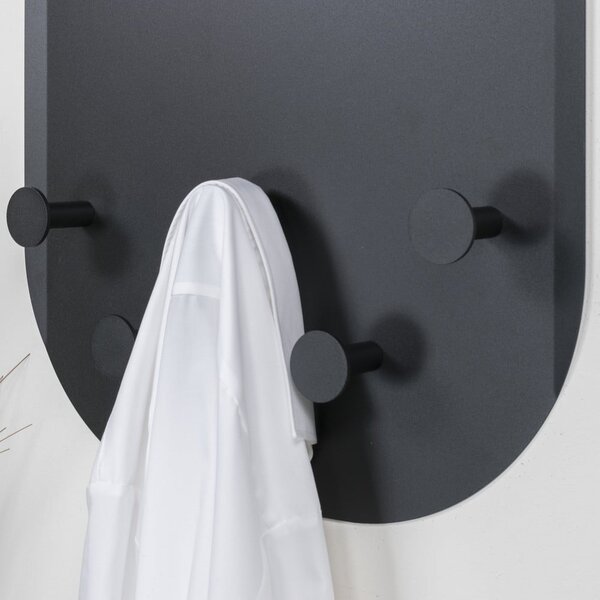 Attaccapanni da parete nero in metallo 55 cm Espen – Spinder Design