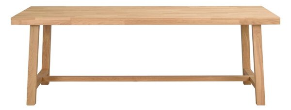 Tavolo da pranzo in legno di quercia effetto lucido 220 x 95 cm Brooklyn - Rowico