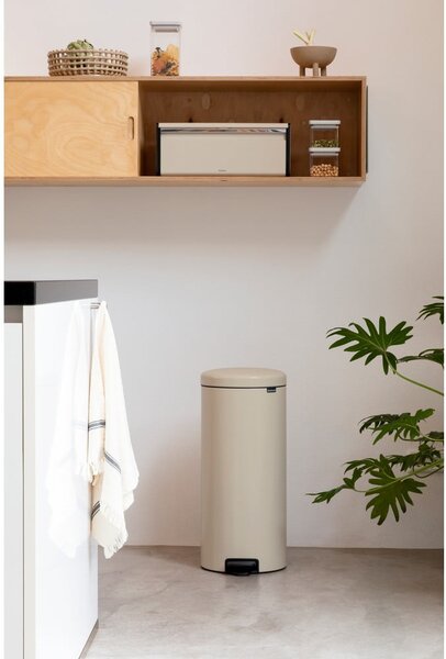 Bidone beige in acciaio 30 l NewIcon - Brabantia