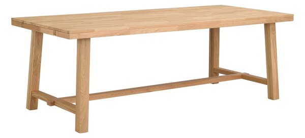 Tavolo da pranzo in legno di quercia effetto lucido 220 x 95 cm Brooklyn - Rowico