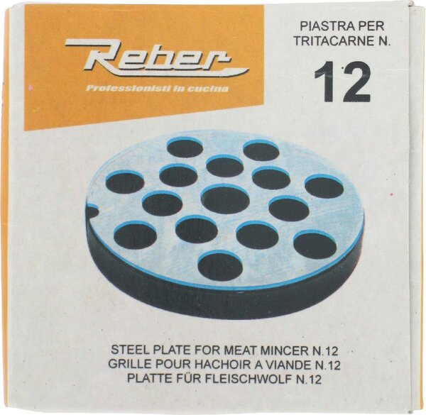 REBER Piastra per Tritacarne N 12 Foro 8