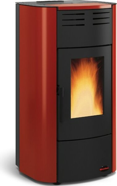 La Nordica-Extraflame Stufa a Pellet Idro Termostufa Ventilata 18,1 kw Capacit Serbatoio 35 Kg Volume Riscaldabile 519 m3 colore Bordeaux - 128510