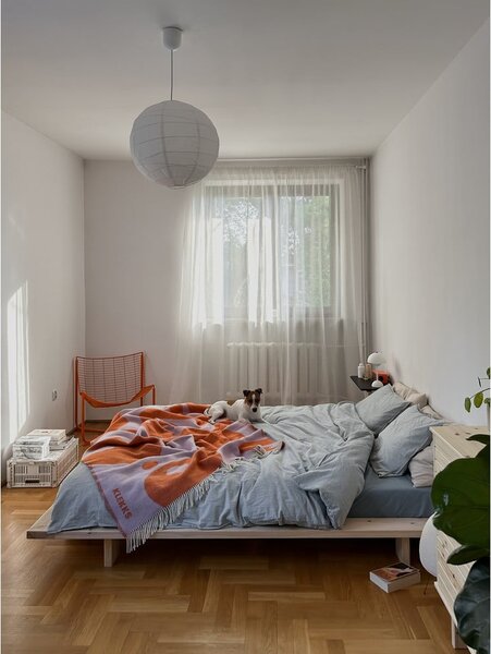 Letto matrimoniale in legno di pino con griglia 160x200 cm Japan - Karup Design