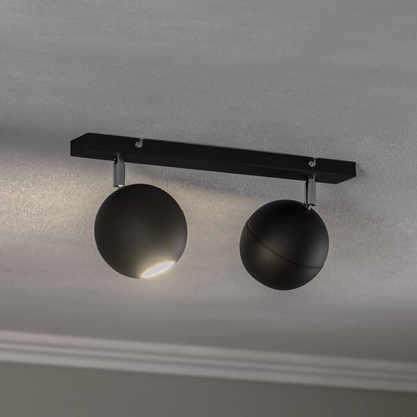 HELAM Faretto da soffitto Midnight in nero 2 luci