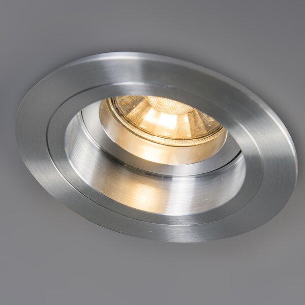Set di 6 faretti da incasso rotondi in alluminio orientabili - Chuck