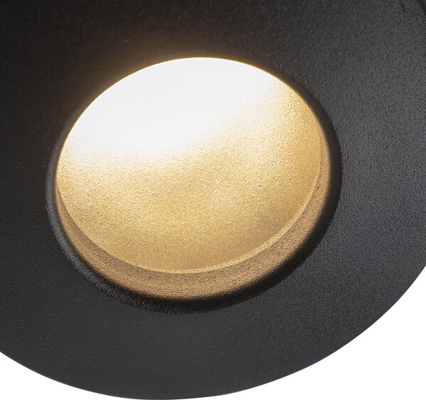 Set di 6 faretti da incasso moderni neri IP44 - Gap