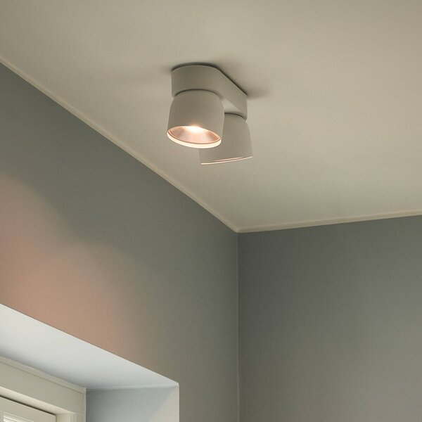 Nordlux Plafoniera soffitto Pitcher, dimmerabile, Bianco / Opale, Soggiorno / Sala da pranzo, Metallo, Moderno, Plafoniera