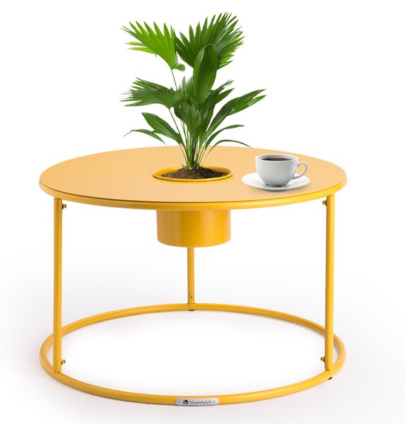 Blumfeldt Irvine tavolino da caffè con vaso di fiori 60 x 38,5 cm (ØxA), acciaio verniciato a polvere