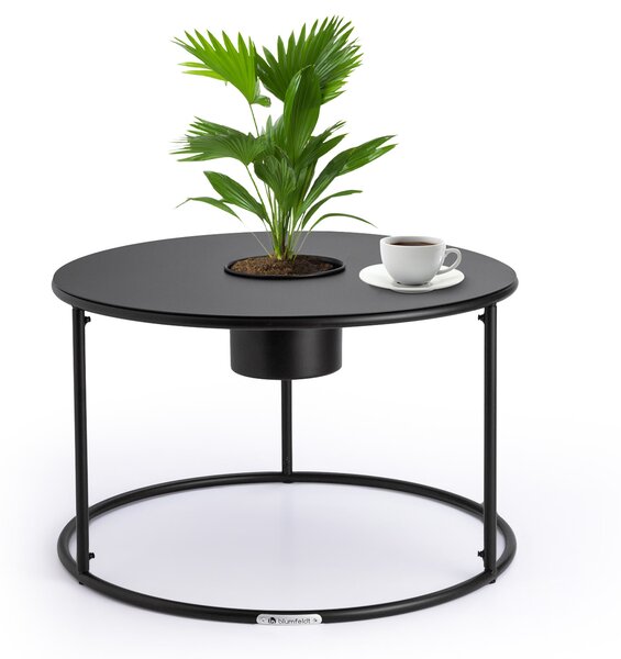 Blumfeldt Irvine tavolino da caffè con vaso di fiori 60 x 38,5 cm (ØxA), acciaio verniciato a polvere