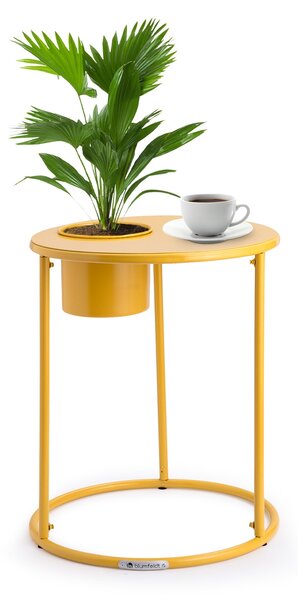 Blumfeldt Irvine - Tavolino con vaso da fiori, 41 x 50 cm (ØxA), acciaio verniciato a polvere