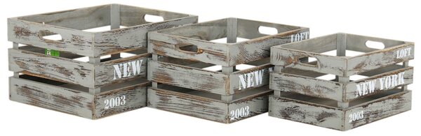 JACE - set di 3 cassette in legno