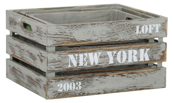 JACE - set di 3 cassette in legno