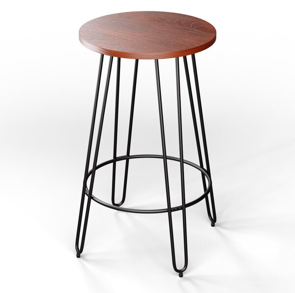 Blumfeldt Hamilton - Tavolino da bistrot, Ø 60 cm, legno, telaio di acciaio