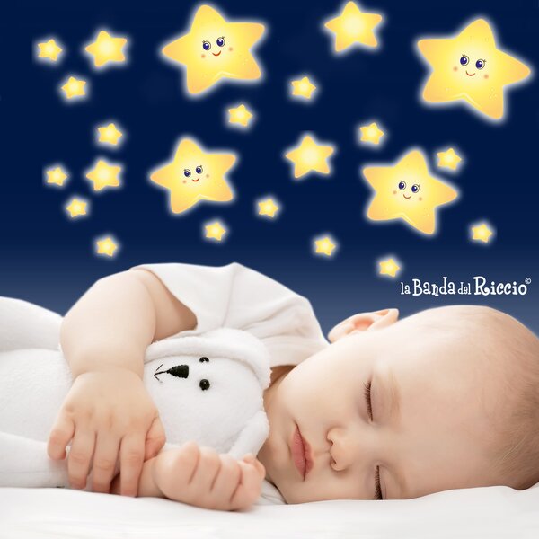 Stelle Fluorescenti, stelle gialle adesivi murali fluo