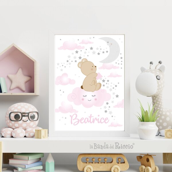Quadro cameretta Stelle Cadenti Rosa / cm 30x40