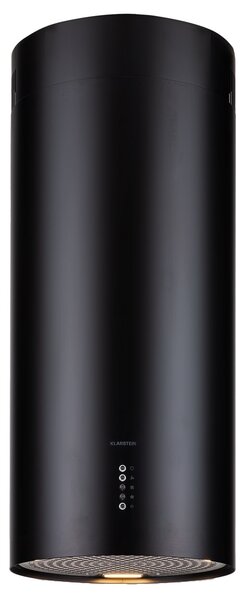 Klarstein Bolea - Cappa aspirante a isola, Ø 38 cm, scarico/ricircolo, 600 m³/ora, LED, incl. filtri a carboni attivi