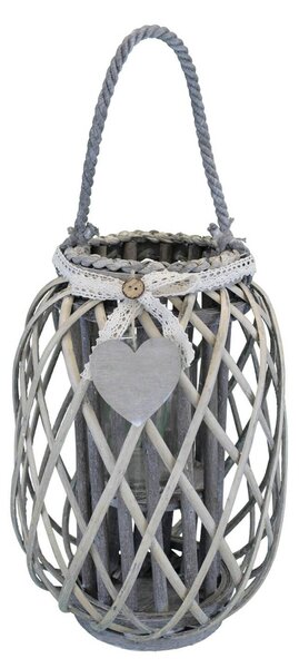 GENEVIEVE - lanterna in vimini tondo 15 x 66 cm