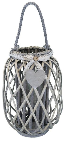 GENEVIEVE - lanterna in vimini tondo 15 x 66 cm