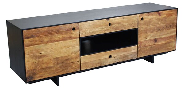 PINUS BLACK - porta tv in pino riciclato