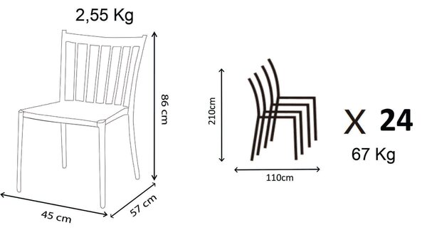 GARDENIA - sedia da giardino in alluminio e rattan sintetico impilabile