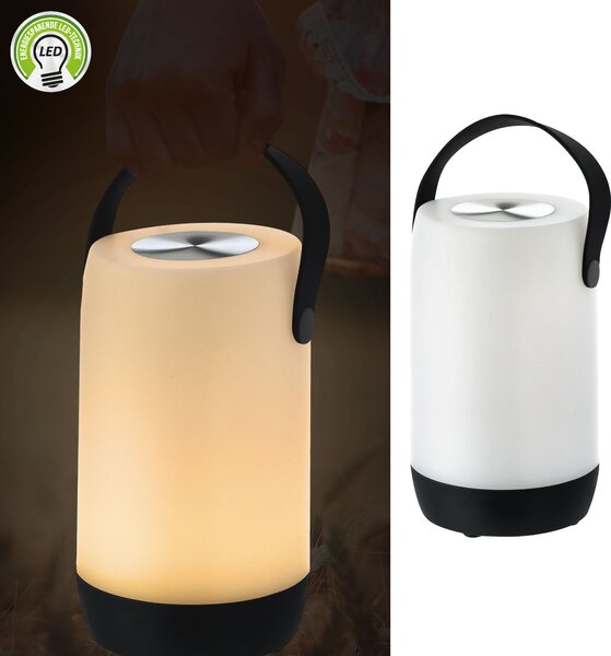 Luce LED funzione touch H19cm bianco nero esterno IP44 H19cm Henkellamp lampada da giardino a batteria