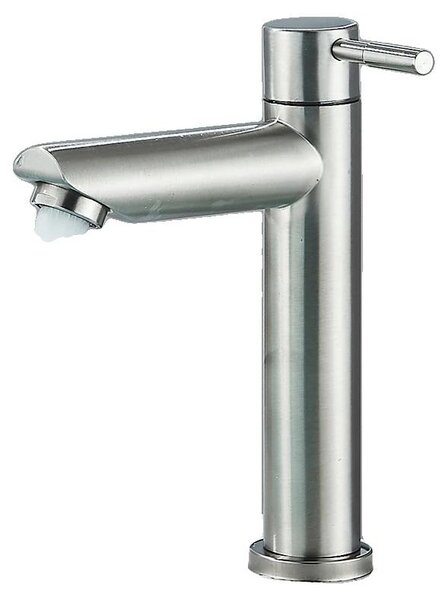 Miscelatore per lavabo, da montare a incasso, monocomando, finitura in nichel spazzolato