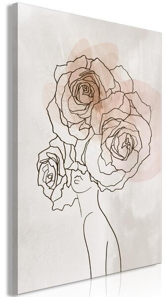 Quadro Anna and Roses (1 Part) Vertical