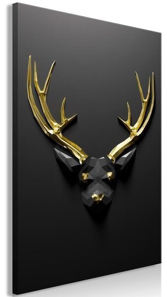 Quadro Golden Antlers (1 Part) Vertical