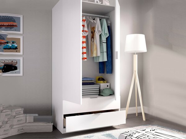Guardaroba moderno bianco 81x184h cm - Anya
